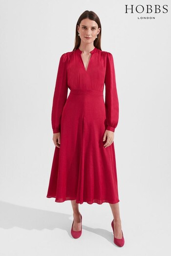 Hobbs Pink Petite Ivanna Dress (N09735) | £179