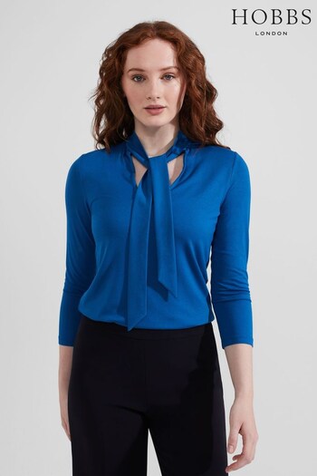 Hobbs Blue Alba Top (N09748) | £39