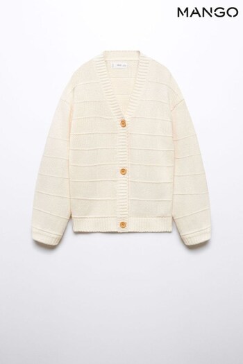 Mango Cream Jaquie Button Knit Cardigan (N09831) | £23