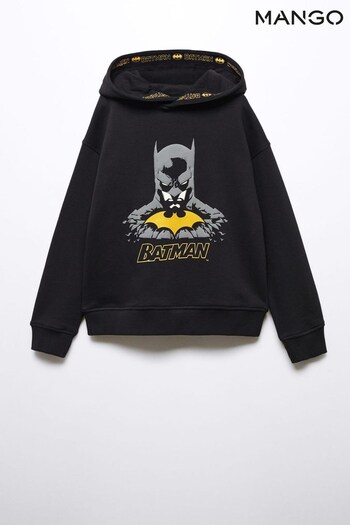 Mango DC Batman Printed Black Hoodie (N09859) | £26