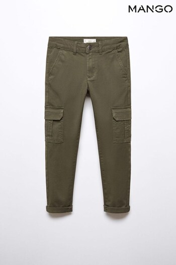 Mango Washed Cotton-Blend Cargo Trousers (N09865) | £26