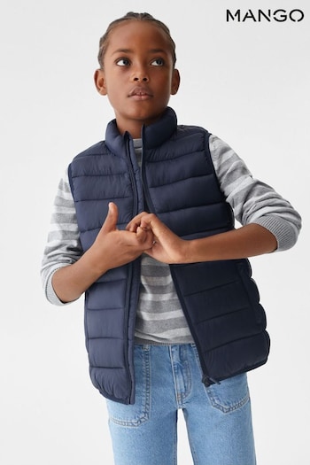 Mango Blue Quilted Gilet (N09870) | £26