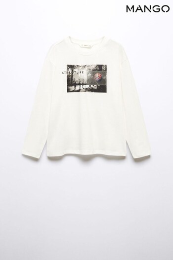 Mango Printed Long Sleeve T-Shirt (N09875) | £15