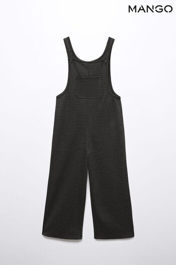 Mango Judy Houndstooth Print Sleeveless Black Jumpsuit (N09893) | £26
