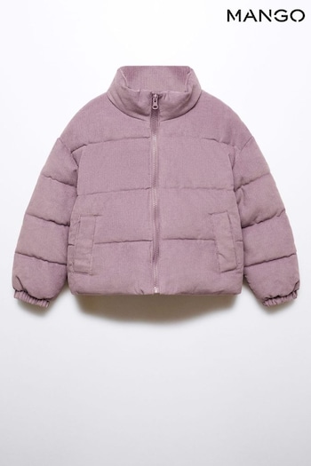 Mango Purple Irina Cotton Quilted Jacket (N09911) | £43