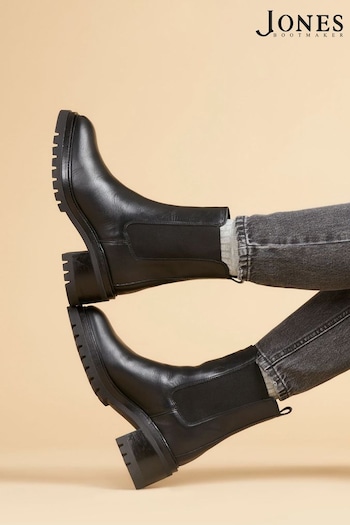 Jones Bootmaker Leather Chelsea Black Boots Dee (N09924) | £130