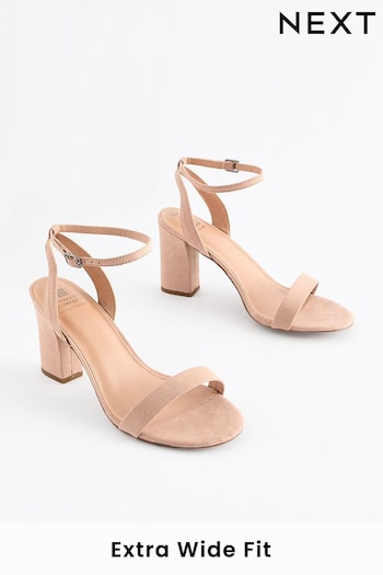 Nude Extra Wide Fit Forever Comfort® Block Heel ZS163 Sandals (N09932) | £32