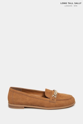 Long Tall Sally Brown Chain Loafers (N09979) | £50