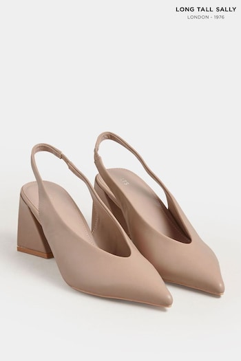 Long Tall Sally Nude Slingback Courts (N09980) | £45