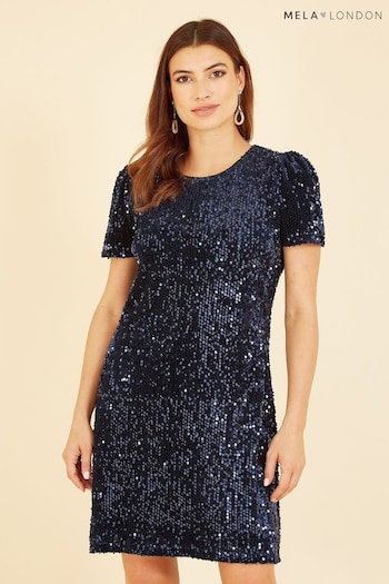 Mela Blue Sequin Dresses (N10053) | £47