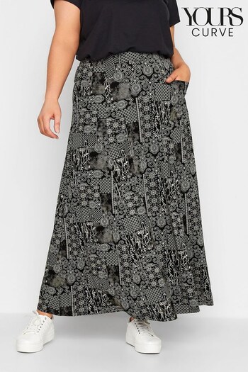 Yours Curve Black Maxi Skirt (N10471) | £31