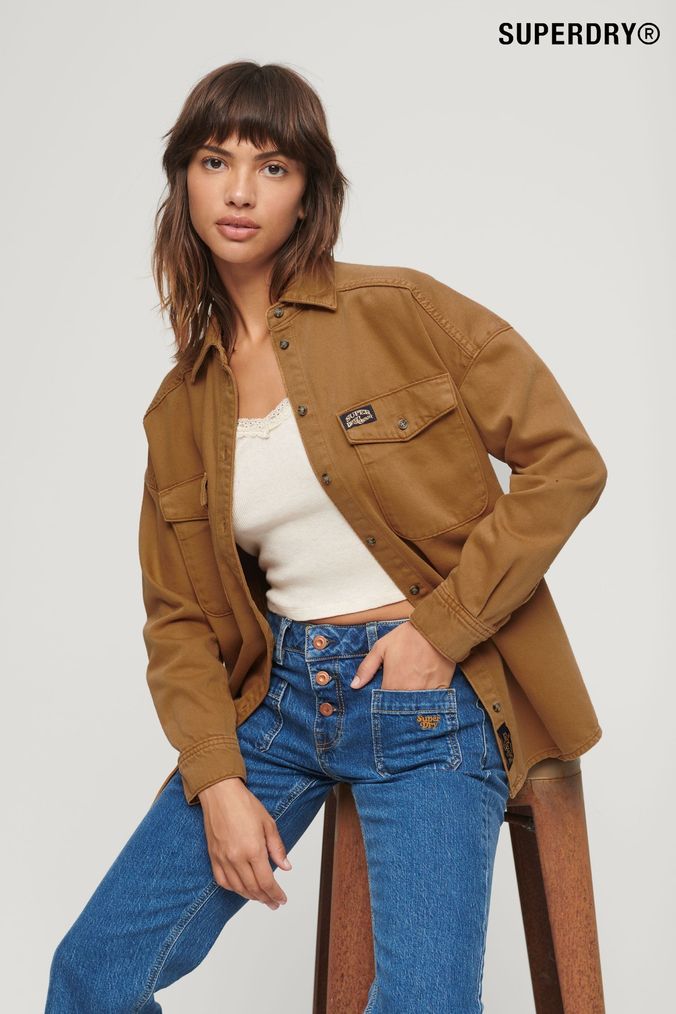 Superdry womens denim shirt sales