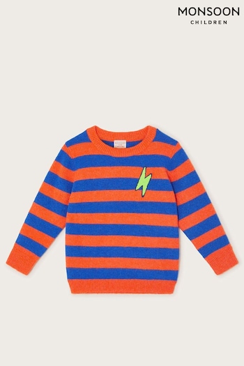 Monsoon Orange Stripe Knit Jumper (N10724) | £30 - £34