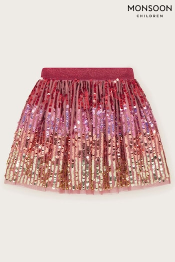 Monsoon Pink Sequin Skirt (N10726) | £30 - £34