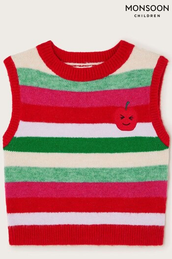 Monsoon Red Stripe Sweater Vest (N10737) | £26 - £30