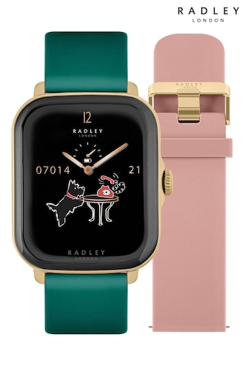 Radley Series 20 Smart Calling Watch with interchangeable Cobweb Silicone and Verdigris Leather Straps RYS20-2124-SET (N10769) | £100