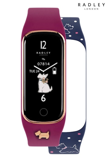 Radley Ladies Pink Series 8 Casis and Navy Prinnted Silicone Strap Smart Watch Set RYS08-2140-SET (N10807) | £50