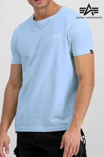 Alpha Industries Small Light Blue Basic Logo T-Shirt (N10836) | £30