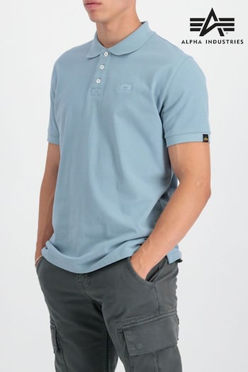 Alpha Industries Blue X-Fit Polo przet Shirt (N10843) | £65
