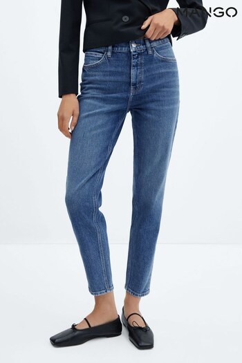 Mango Blue Mom Comfort High-Rise Jeans (N10852) | £36