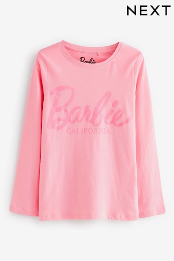Pink Barbie Glitter Long Sleeve T-Shirt (3-16yrs) (N10866) | £9 - £14