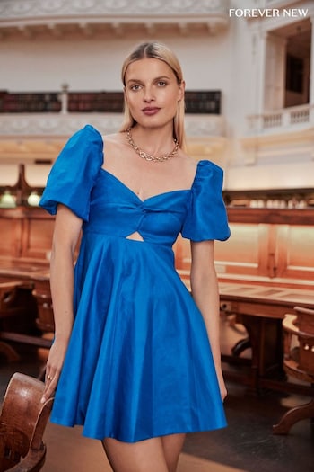 Forever New Blue Faith Twist Mini Dress (N10931) | £100