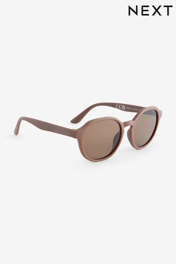 Brown Round Frame Sunglasses hexagonal-frame (N11053) | £6 - £8