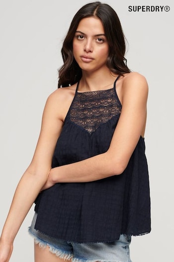Superdry Blue Lace Cami Beach Top (N11195) | £35