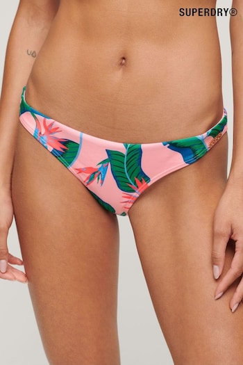 Superdry Pink Tropical Cheeky Bikini Bottoms (N11209) | £27
