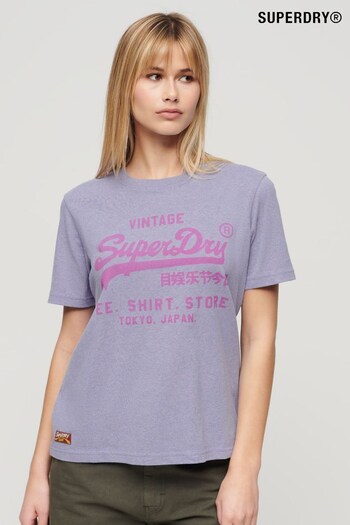 Superdry Purple Classic Vl Heritage Relaxed T-Shirt (N11233) | £27