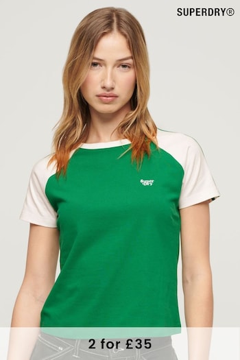 Superdry Green Essential Logo Retro T-Shirt (N11235) | £20