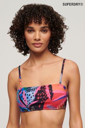 Superdry Blue Tropical Bandeau Bikini Top (N11270) | £30