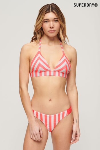 Superdry Pink Stripe Triangle Bikini Top (N11272) | £33