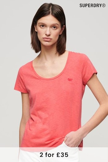 Superdry Orange Scoop Neck T-shirt (N11284) | £20