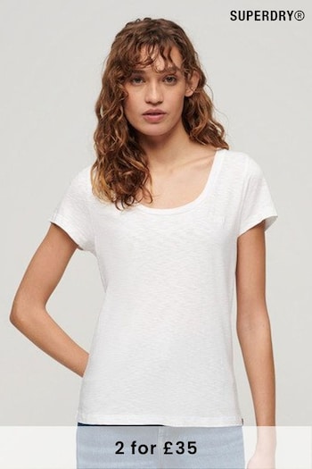 Superdry White Essential Logo 90s T-Shirt (N11285) | £20