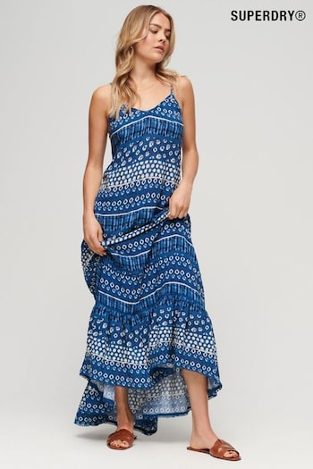 Superdry Blue Maxi Beach Cami Dress (N11295) | £60