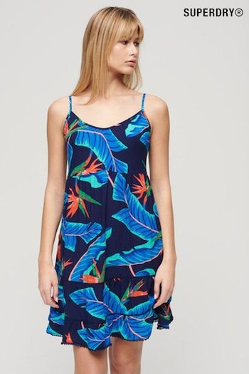 Superdry Blue MINI CAMI BEACH DRESS Marilyn (N11299) | £45