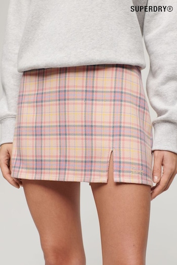 Superdry Pink Mini Check Skirt (N11307) | £35