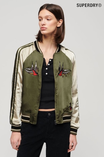 Superdry Green Suikajan Embroidered Bomber Jacket (N11327) | £100