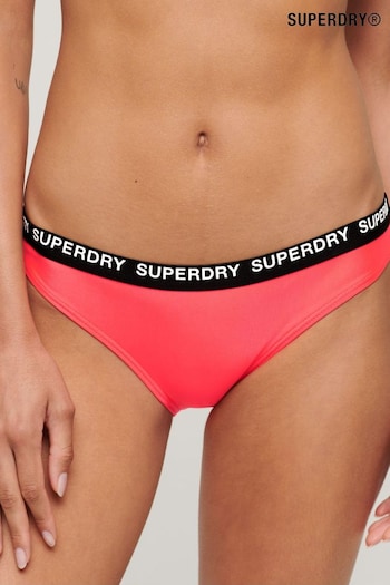 Superdry Pink Elastic Classic Bikini Bottoms (N11336) | £30