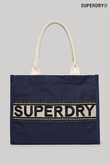 Superdry Blue Luxi closure Tote Bag (N11369) | £55