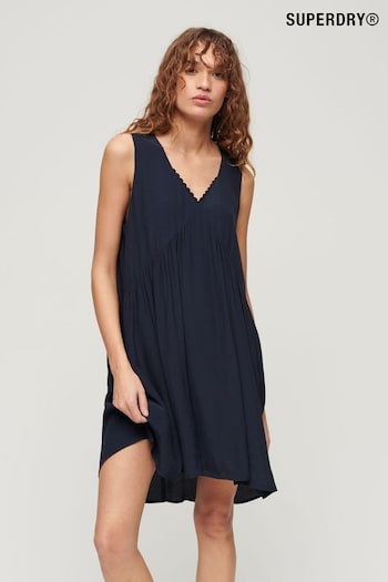 Superdry Blue Volume Sleeveless Dress (N11379) | £65