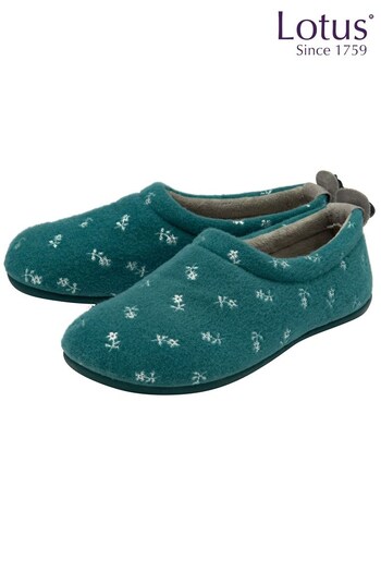 Lotus Blue Flat Shoe Slippers (N11451) | £35