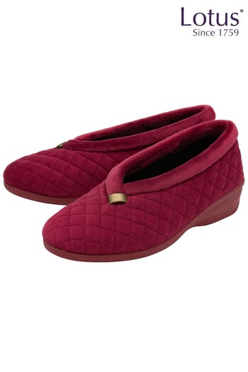 Lotus Red Wedge Shoe Slippers (N11455) | £35