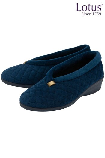 Lotus Blue Wedge Shoe Slippers (N11456) | £35
