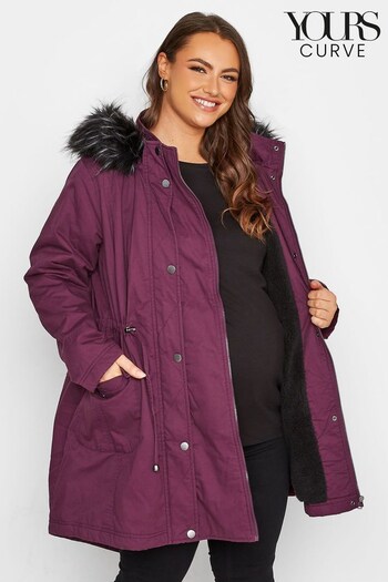Yours Curve Red Maternity Double Zip Parka (N11510) | £75