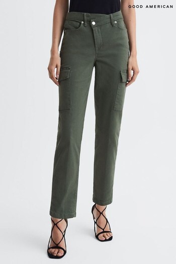 Good American Tapered Fit Cargo Trousers flare (N11609) | £138