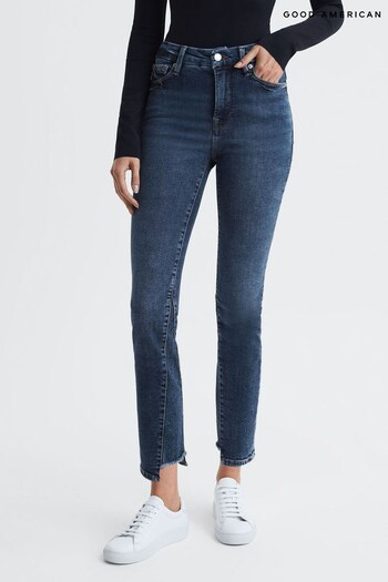 Good American High Rise Distressed Skinny Fit Jeans (N11613) | £129