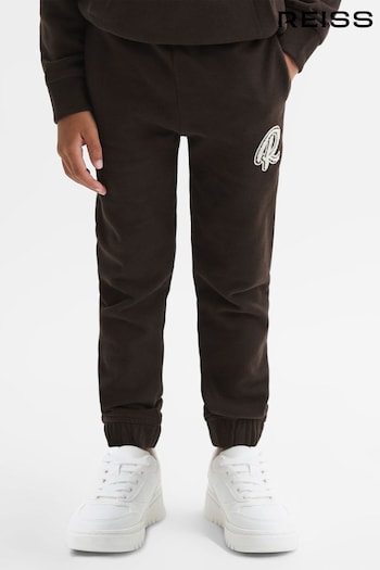 Reiss Chocolate Toby Junior Garment Dyed Logo Joggers (N11617) | £15
