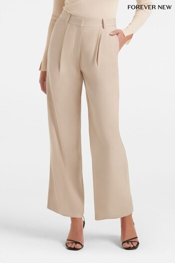 Forever New Cream Ines Tailored Straight Leg Trousers (N11707) | £60